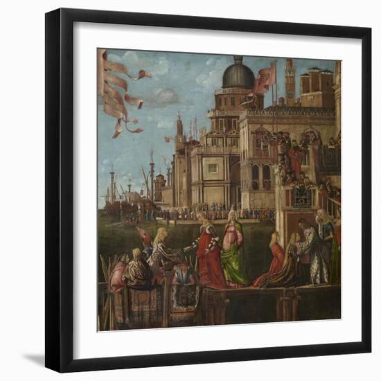 Legend of St Ursula, Meeting and Departure of the Betrothed-Vittore Carpaccio-Framed Giclee Print