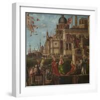 Legend of St Ursula, Meeting and Departure of the Betrothed-Vittore Carpaccio-Framed Giclee Print