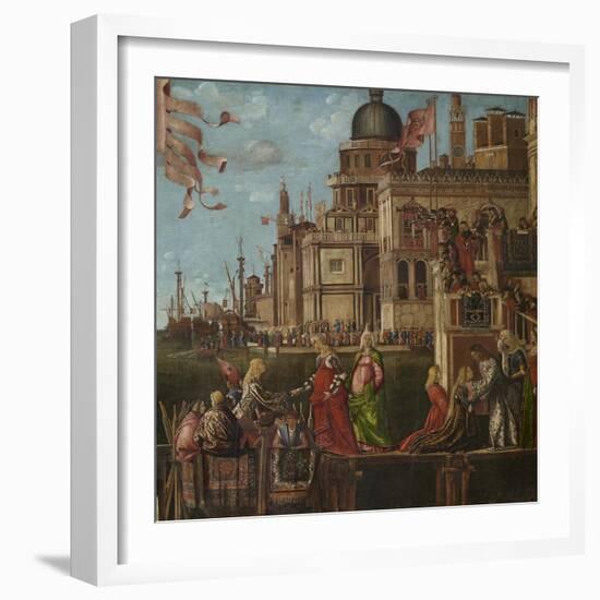 Legend of St Ursula, Meeting and Departure of the Betrothed-Vittore Carpaccio-Framed Giclee Print