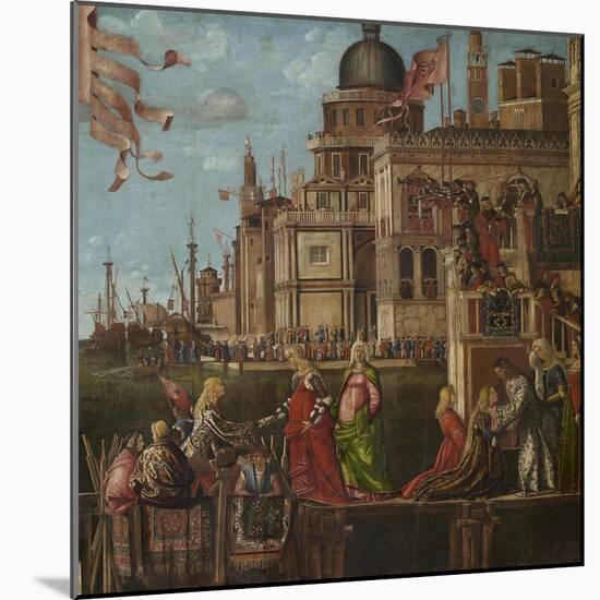 Legend of St Ursula, Meeting and Departure of the Betrothed-Vittore Carpaccio-Mounted Giclee Print