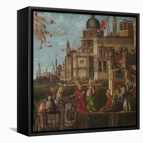 Legend of St Ursula, Meeting and Departure of the Betrothed-Vittore Carpaccio-Framed Stretched Canvas