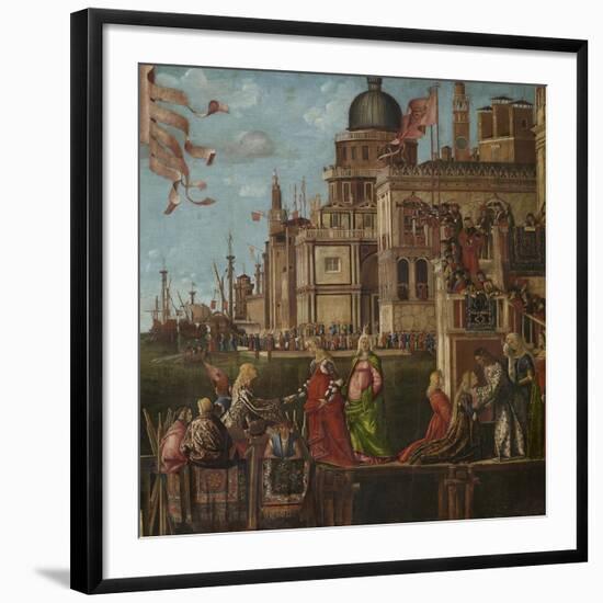 Legend of St Ursula, Meeting and Departure of the Betrothed-Vittore Carpaccio-Framed Giclee Print