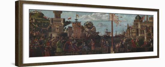 Legend of St Ursula, Meeting and Departure of the Betrothed-Vittore Carpaccio-Framed Giclee Print