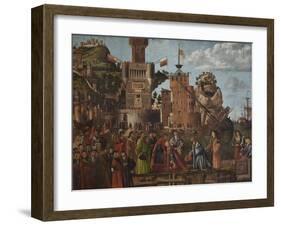 Legend of St Ursula, Meeting and Departure of the Betrothed-Vittore Carpaccio-Framed Giclee Print