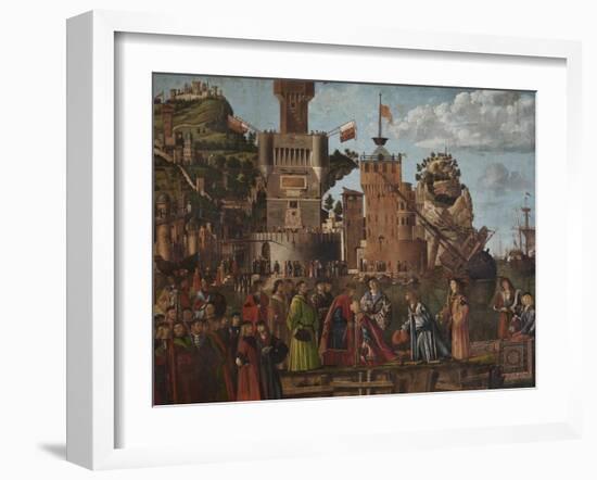 Legend of St Ursula, Meeting and Departure of the Betrothed-Vittore Carpaccio-Framed Giclee Print