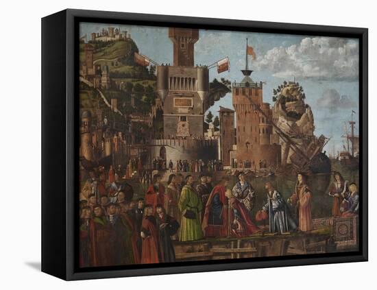 Legend of St Ursula, Meeting and Departure of the Betrothed-Vittore Carpaccio-Framed Stretched Canvas