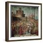 Legend of St Ursula. the Pilgrims Meet the Pope Under the Walls of Rome-Vittore Carpaccio-Framed Giclee Print