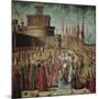 Legend of St Ursula. the Pilgrims Meet the Pope Under the Walls of Rome-Vittore Carpaccio-Mounted Giclee Print