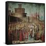 Legend of St Ursula. the Pilgrims Meet the Pope Under the Walls of Rome-Vittore Carpaccio-Framed Stretched Canvas
