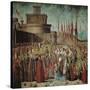 Legend of St Ursula. the Pilgrims Meet the Pope Under the Walls of Rome-Vittore Carpaccio-Stretched Canvas