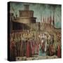 Legend of St Ursula. the Pilgrims Meet the Pope Under the Walls of Rome-Vittore Carpaccio-Stretched Canvas