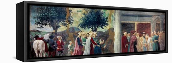 Legend of the Cross: Solomon & Sheba-Piero della Francesca-Framed Stretched Canvas