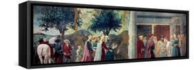 Legend of the Cross: Solomon & Sheba-Piero della Francesca-Framed Stretched Canvas