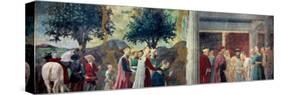 Legend of the Cross: Solomon & Sheba-Piero della Francesca-Stretched Canvas