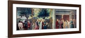 Legend of the Cross: Solomon & Sheba-Piero della Francesca-Framed Art Print