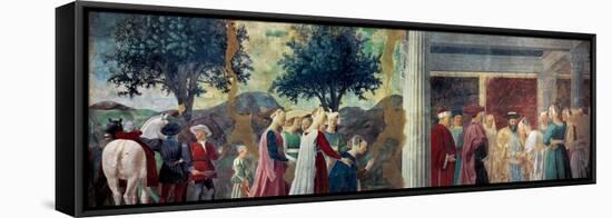 Legend of the Cross: Solomon & Sheba-Piero della Francesca-Framed Stretched Canvas