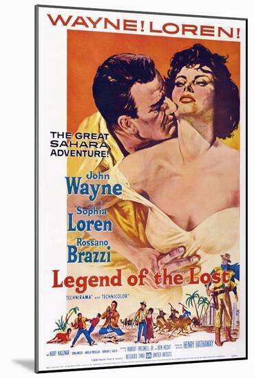 Legend of the Lost, John Wayne, Sophia Loren, 1957-null-Mounted Art Print