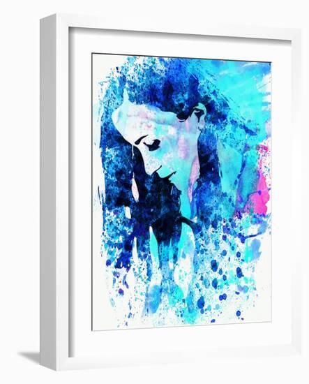 Legendary Alanis Morissette Watercolor-Olivia Morgan-Framed Art Print