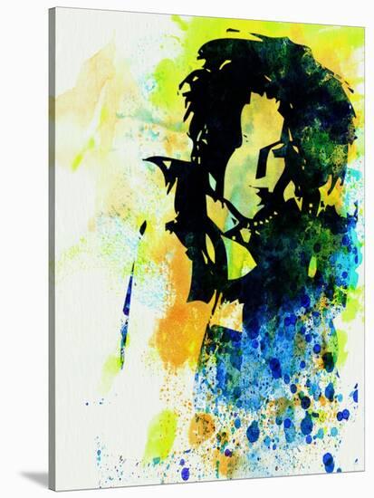 Legendary Ani Difranco Watercolor-Olivia Morgan-Stretched Canvas