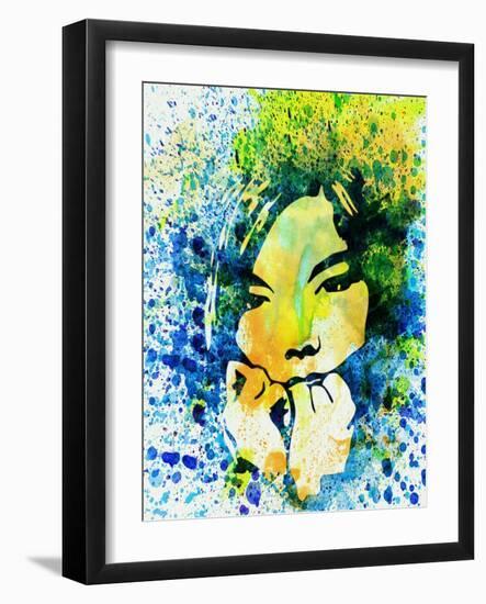 Legendary Bjork Watercolor II-Olivia Morgan-Framed Art Print