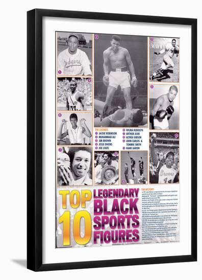 Legendary Black Sports Figures-null-Framed Art Print