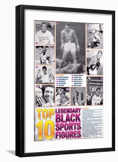 Legendary Black Sports Figures-null-Framed Art Print