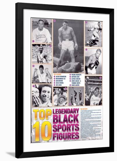 Legendary Black Sports Figures-null-Framed Art Print