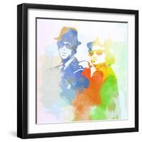 Legendary Blues Brothers Watercolor-Olivia Morgan-Framed Art Print