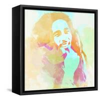 Legendary  Bob Watercolor-Olivia Morgan-Framed Stretched Canvas