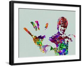 Legendary Bruce Lee Watercolor-Olivia Morgan-Framed Art Print