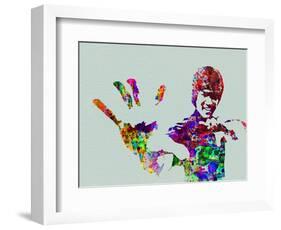 Legendary Bruce Lee Watercolor-Olivia Morgan-Framed Art Print