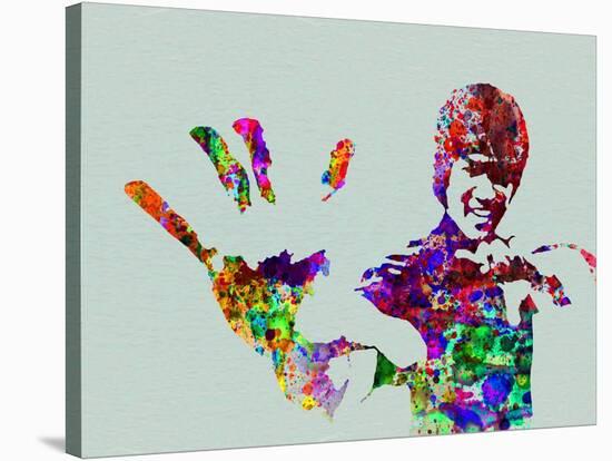 Legendary Bruce Lee Watercolor-Olivia Morgan-Stretched Canvas