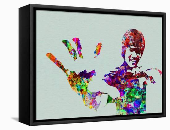 Legendary Bruce Lee Watercolor-Olivia Morgan-Framed Stretched Canvas