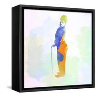 Legendary Chaplin Watercolor-Olivia Morgan-Framed Stretched Canvas