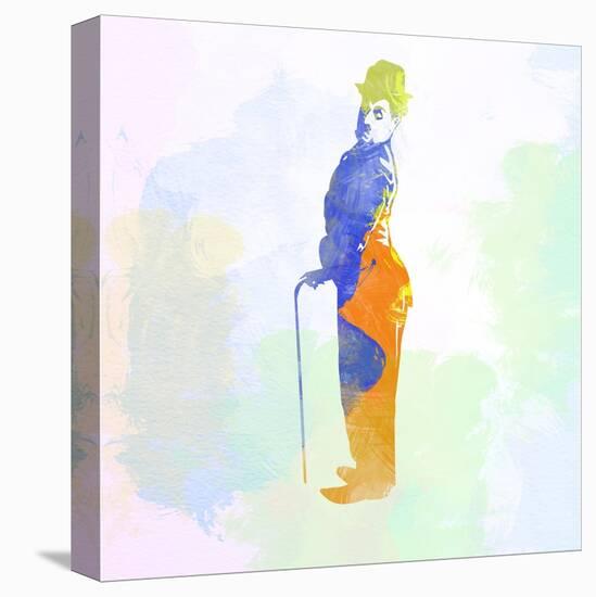 Legendary Chaplin Watercolor-Olivia Morgan-Stretched Canvas