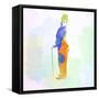 Legendary Chaplin Watercolor-Olivia Morgan-Framed Stretched Canvas