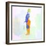 Legendary Chaplin Watercolor-Olivia Morgan-Framed Art Print