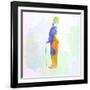 Legendary Chaplin Watercolor-Olivia Morgan-Framed Art Print