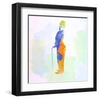 Legendary Chaplin Watercolor-Olivia Morgan-Framed Art Print