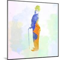 Legendary Chaplin Watercolor-Olivia Morgan-Mounted Art Print