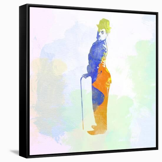 Legendary Chaplin Watercolor-Olivia Morgan-Framed Stretched Canvas