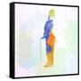 Legendary Chaplin Watercolor-Olivia Morgan-Framed Stretched Canvas