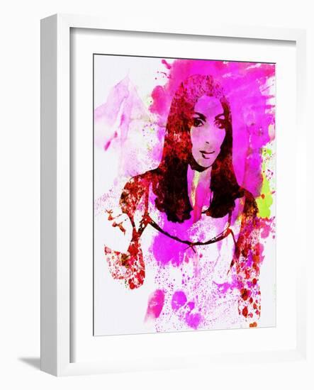 Legendary Cher Watercolor-Olivia Morgan-Framed Art Print