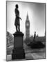 Legendary Clock Tower Big Ben Framed by Statues of Lord Palmerston and Jan Smuts-Alfred Eisenstaedt-Mounted Photographic Print