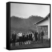 Legendary Country Western Music Carter Family: A.P. and Ezra with Family-Eric Schaal-Framed Stretched Canvas