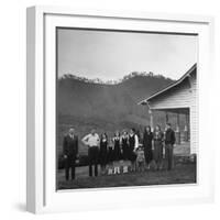 Legendary Country Western Music Carter Family: A.P. and Ezra with Family-Eric Schaal-Framed Premium Photographic Print