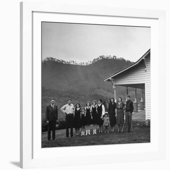 Legendary Country Western Music Carter Family: A.P. and Ezra with Family-Eric Schaal-Framed Premium Photographic Print