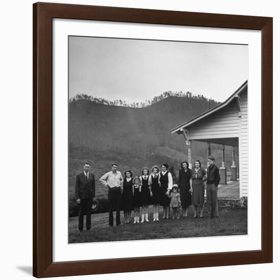 Legendary Country Western Music Carter Family: A.P. and Ezra with Family-Eric Schaal-Framed Premium Photographic Print