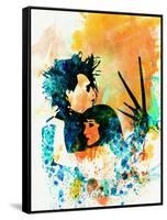 Legendary Edward Scissorhands Watercolor-Olivia Morgan-Framed Stretched Canvas