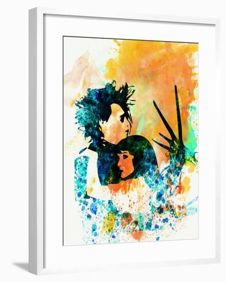 Legendary Edward Scissorhands Watercolor-Olivia Morgan-Framed Art Print